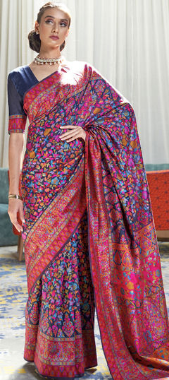 Multicolor color Saree in Art Silk, Silk fabric with Printed work