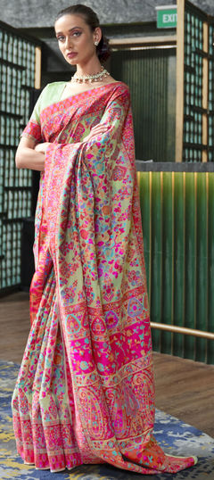 Multicolor color Saree in Art Silk, Silk fabric with Printed work