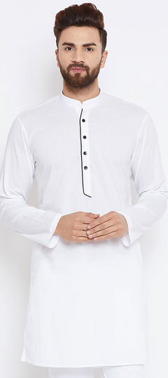 White and Off White color Kurta in Cotton fabric with Thread work