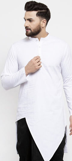 White and Off White color Kurta in Cotton fabric with Thread work
