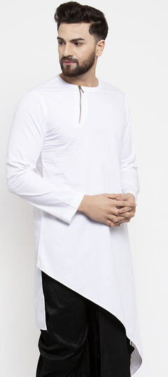 White and Off White color Kurta in Cotton fabric with Thread work