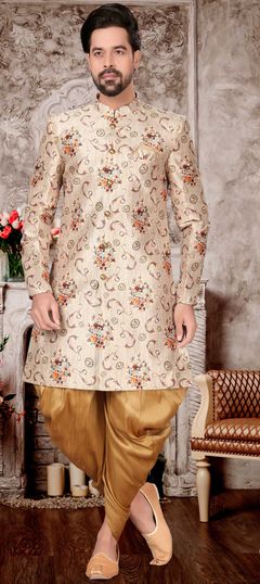 Multicolor color Dhoti Kurta in Jacquard fabric with Digital Print, Floral work