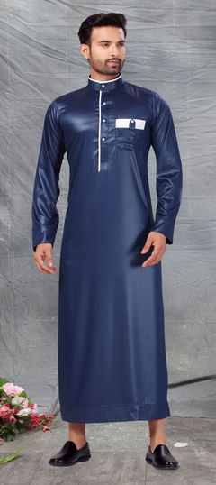 Blue color Kurta in Cotton fabric with Thread work