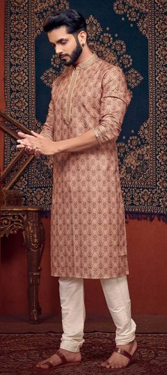 Pink and Majenta color Kurta Pyjamas in Poly cotton fabric with Digital Print work