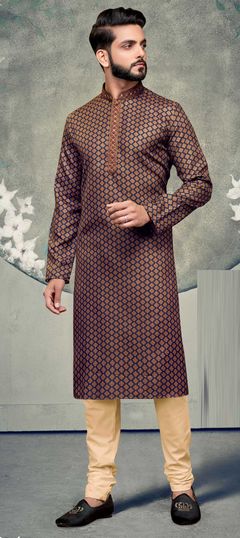 Blue color Kurta Pyjamas in Poly cotton fabric with Digital Print work