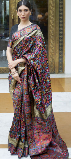 Multicolor color Saree in Art Silk, Silk fabric with Printed, Weaving work