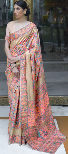 Multicolor color Saree in Art Silk, Silk fabric with Printed, Weaving work