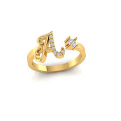 Gold Rodium Polish White and Off White color Ring in Metal Alloy studded with CZ Diamond