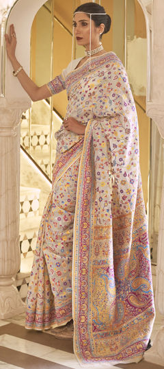 Multicolor color Saree in Art Silk, Silk fabric with Weaving work