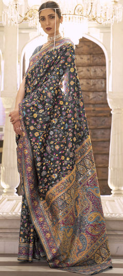 Multicolor color Saree in Art Silk, Silk fabric with Weaving work