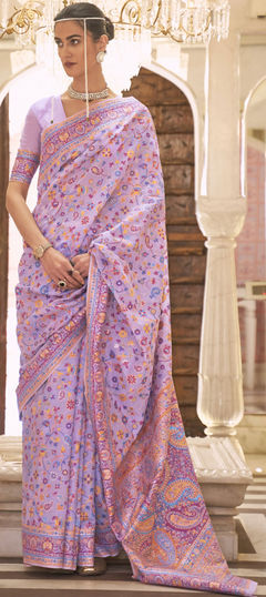 Multicolor color Saree in Art Silk, Silk fabric with Weaving work