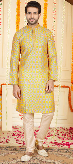 Multicolor color Kurta Pyjamas in Poly Silk fabric with Digital Print, Sequence work