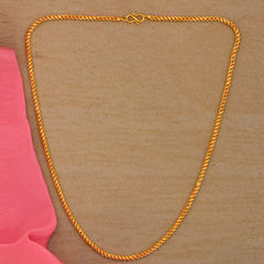 Gold color Chain in Brass studded with Artificial & Gold Rodium Polish : 1818372