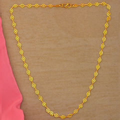 Gold color Chain in Brass studded with Artificial & Gold Rodium Polish : 1818374