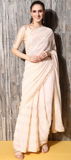 Pink and Majenta color Saree in Art Silk, Silk fabric with Embroidered, Sequence, Thread work