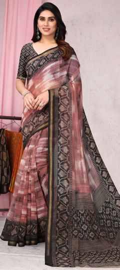 Multicolor color Saree in Cotton fabric with Printed work