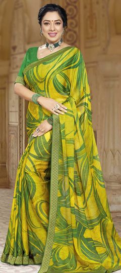 Multicolor color Saree in Georgette fabric with Printed work