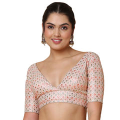 Pink and Majenta color Blouse in Georgette fabric with Sequence, Thread work