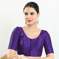 Purple and Violet color Blouse in Art Silk fabric with Thread work