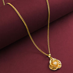 Gold color Pendant in Metal Alloy studded with Austrian diamond & Gold Rodium Polish : 1869227