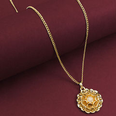 Gold color Pendant in Metal Alloy studded with Austrian diamond & Gold Rodium Polish : 1869238