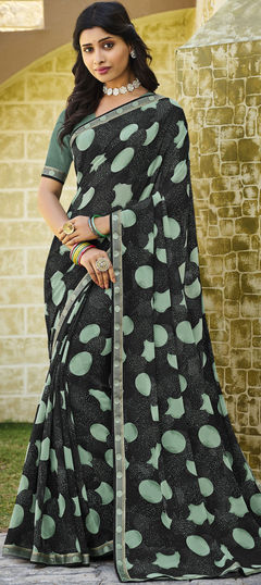 Multicolor color Saree in Georgette fabric with Printed work