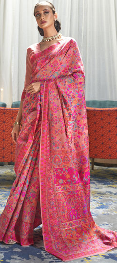 Multicolor color Saree in Jacquard fabric with Weaving work