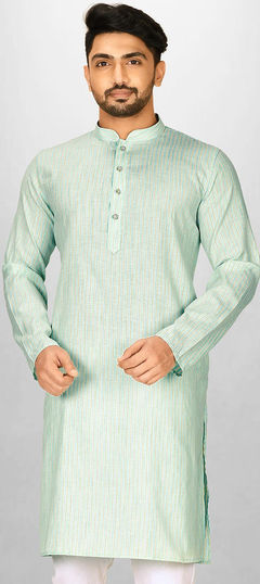 Blue color Kurta in Cotton fabric with Thread work