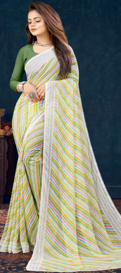 Multicolor color Saree in Georgette fabric with Printed work