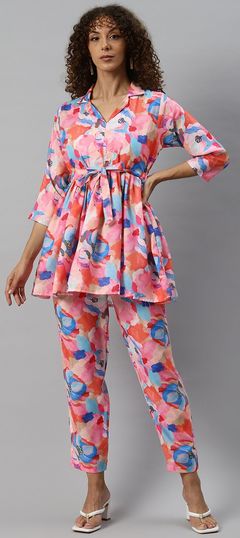 Multicolor color Salwar Kameez in Cotton fabric with Printed work