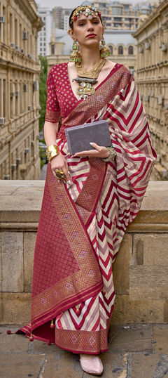 Multicolor color Saree in Art Silk, Silk fabric with Weaving work