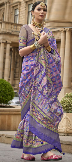 Multicolor color Saree in Art Silk, Silk fabric with Printed, Weaving work