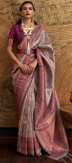 Multicolor color Saree in Art Silk, Silk fabric with Weaving work