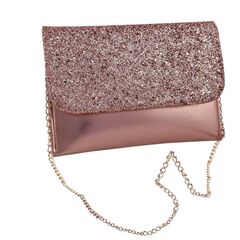 Casual Pink and Majenta color Clutches in Faux Leather fabric with Sequence work : 1928464