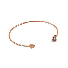 Enamel Beige and Brown color Bracelet in Metal Alloy studded with Artificial