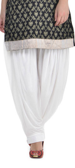 Festive, Reception White and Off White color Patiala in Lycra fabric with Patiala Thread work : 1944336