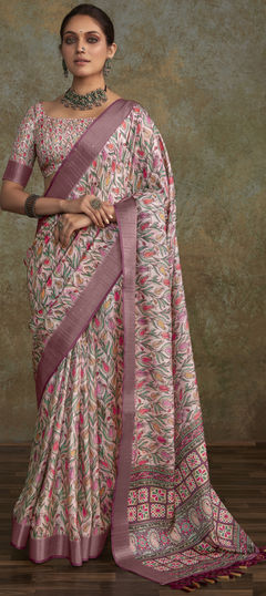 Multicolor color Saree in Handloom fabric with Sequence, Weaving work