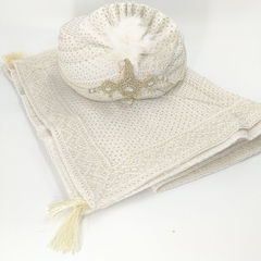 Wedding White and Off White color Turban in Georgette fabric with Embroidered, Thread work : 1945400