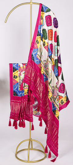 Festive Pink and Majenta color Dupatta in Art Silk fabric with Digital Print work : 1951491