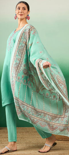 Pink and Majenta color Salwar Kameez in Art Silk fabric with Sequence work