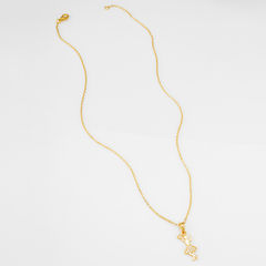 Gold Rodium Polish White and Off White color Pendant in Metal Alloy studded with Austrian diamond