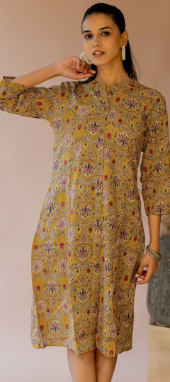 Multicolor color Kurti in Cotton fabric with Printed work