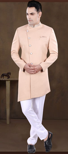Pink and Majenta color IndoWestern Dress in Viscose fabric with Embroidered, Thread work