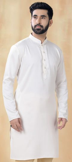 Beige and Brown color Kurta in Cotton fabric with Thread work