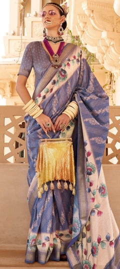 Multicolor color Saree in Art Silk fabric with Printed, Weaving work