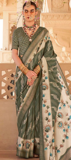 Multicolor color Saree in Art Silk fabric with Printed, Weaving work