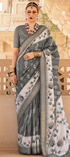 Multicolor color Saree in Art Silk fabric with Printed, Weaving work