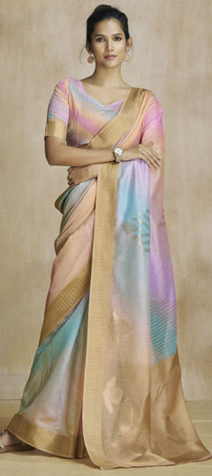 Multicolor color Saree in Art Silk fabric with Printed work