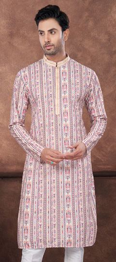 Multicolor color Kurta in Rayon fabric with Digital Print, Embroidered, Thread work