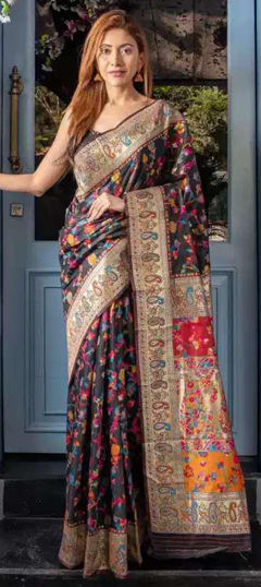 Multicolor color Saree in Art Silk fabric with Weaving, Zari work